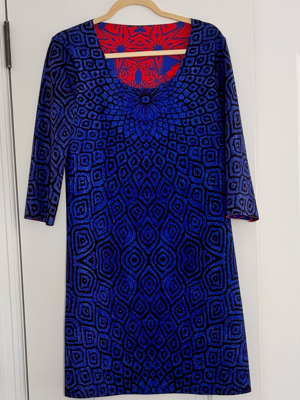 Animapop Reversible Geometric Floral Maxi Dress Size XL Italy